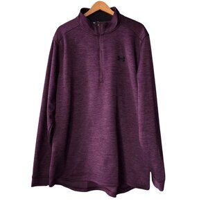 Under Armour Purple 1/4 Fleece Zip Sweater Men's Size XXL Tall